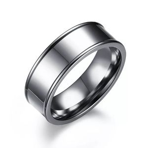 Men’s Stainless Steel Titanium Band Ring 10 - 13